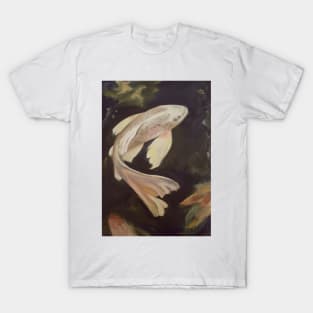 Golden Butterfly Koi Painting T-Shirt